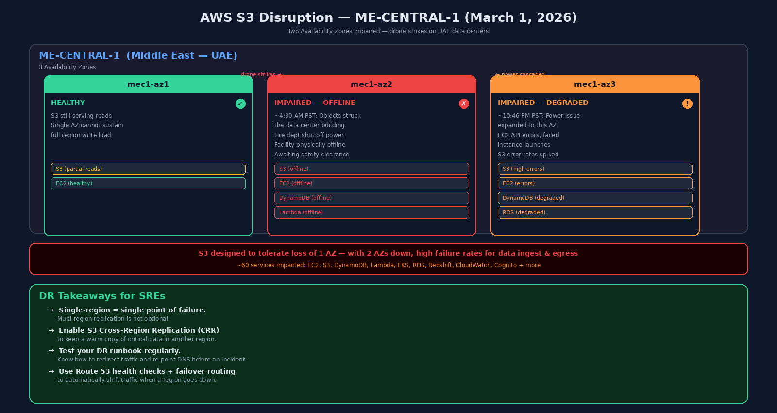 AWS S3 Disruption — ME-CENTRAL-2