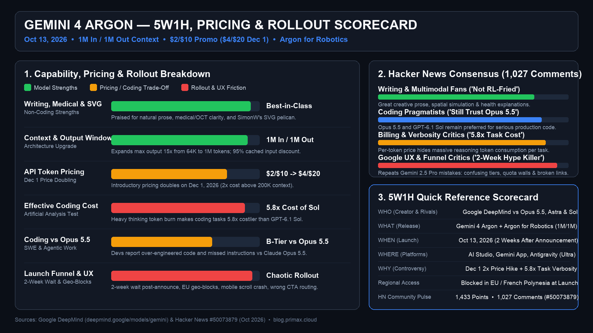 Gemini 4 Argon — 5W1H, Pricing & Rollout Scorecard