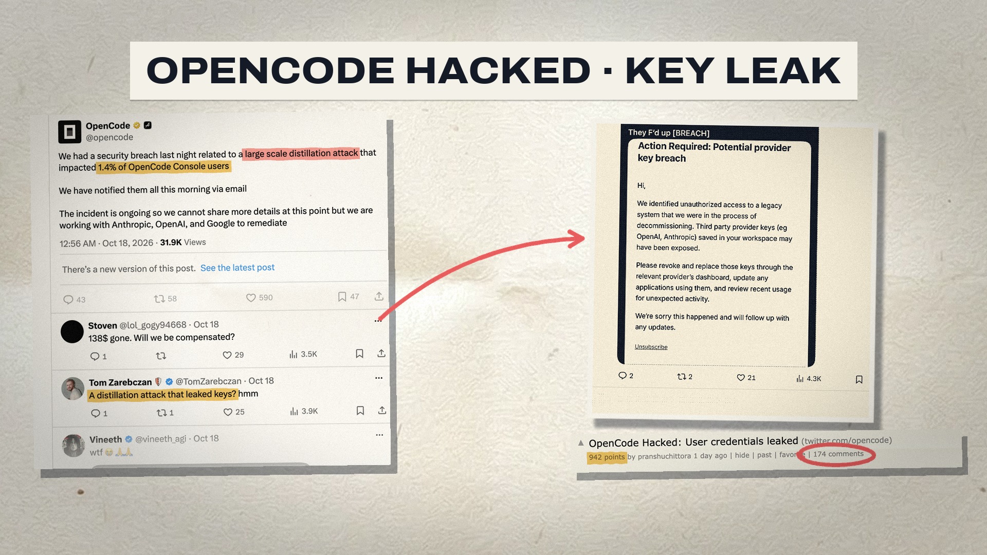 OpenCode Hacked: BYOK Console Credentials Leaked & The "Distillation" Excuse