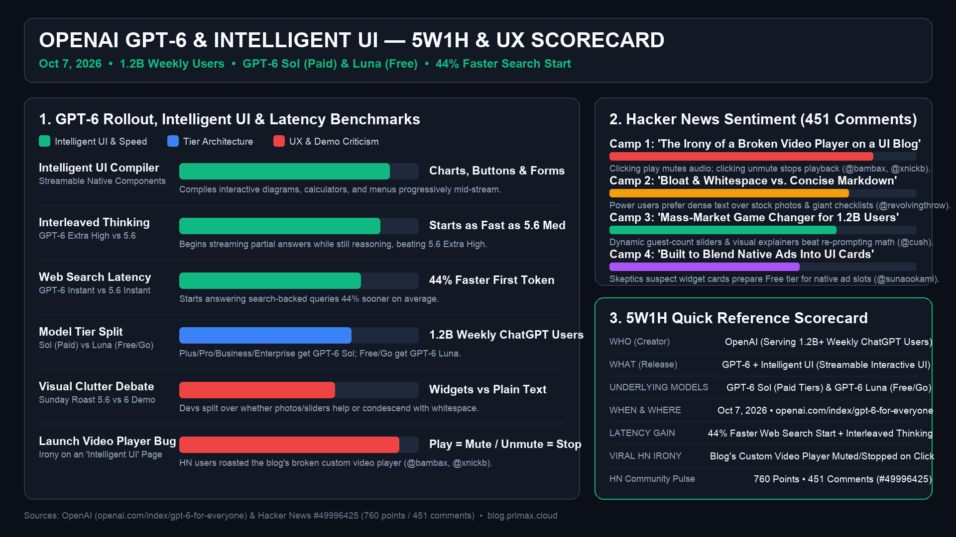 OpenAI GPT-6 and Intelligent UI Scorecard