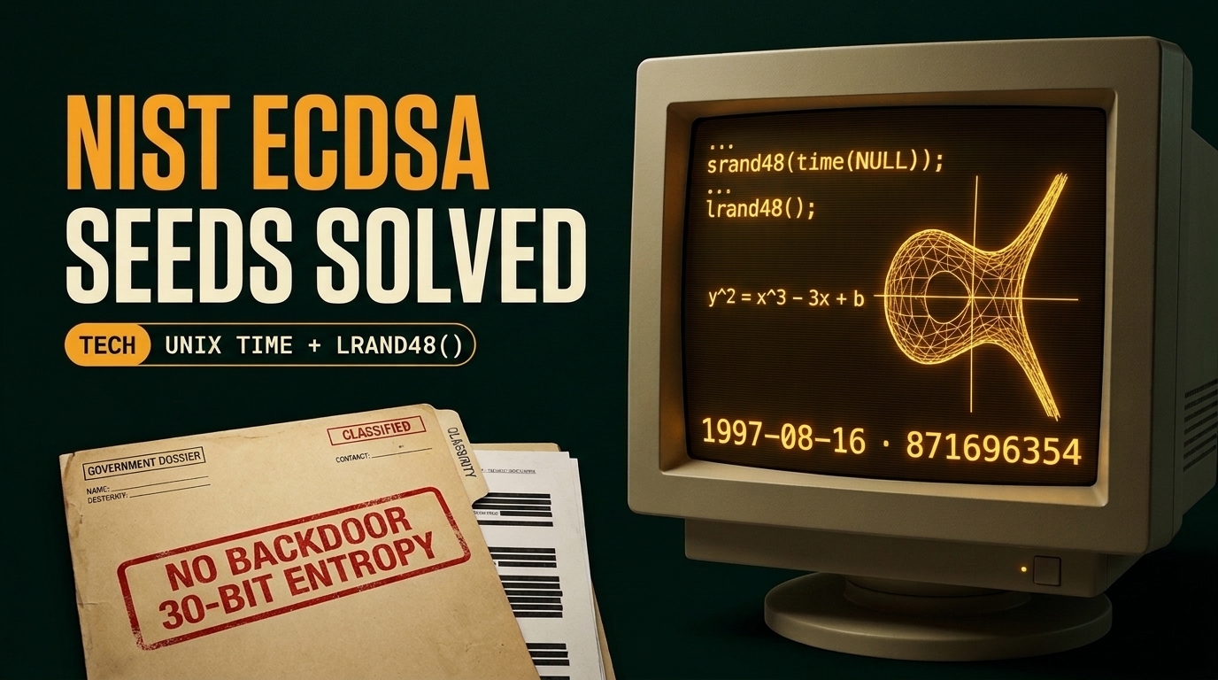 Claude Reveals NIST ECDSA Curve Origins: Unix Time and lrand48()